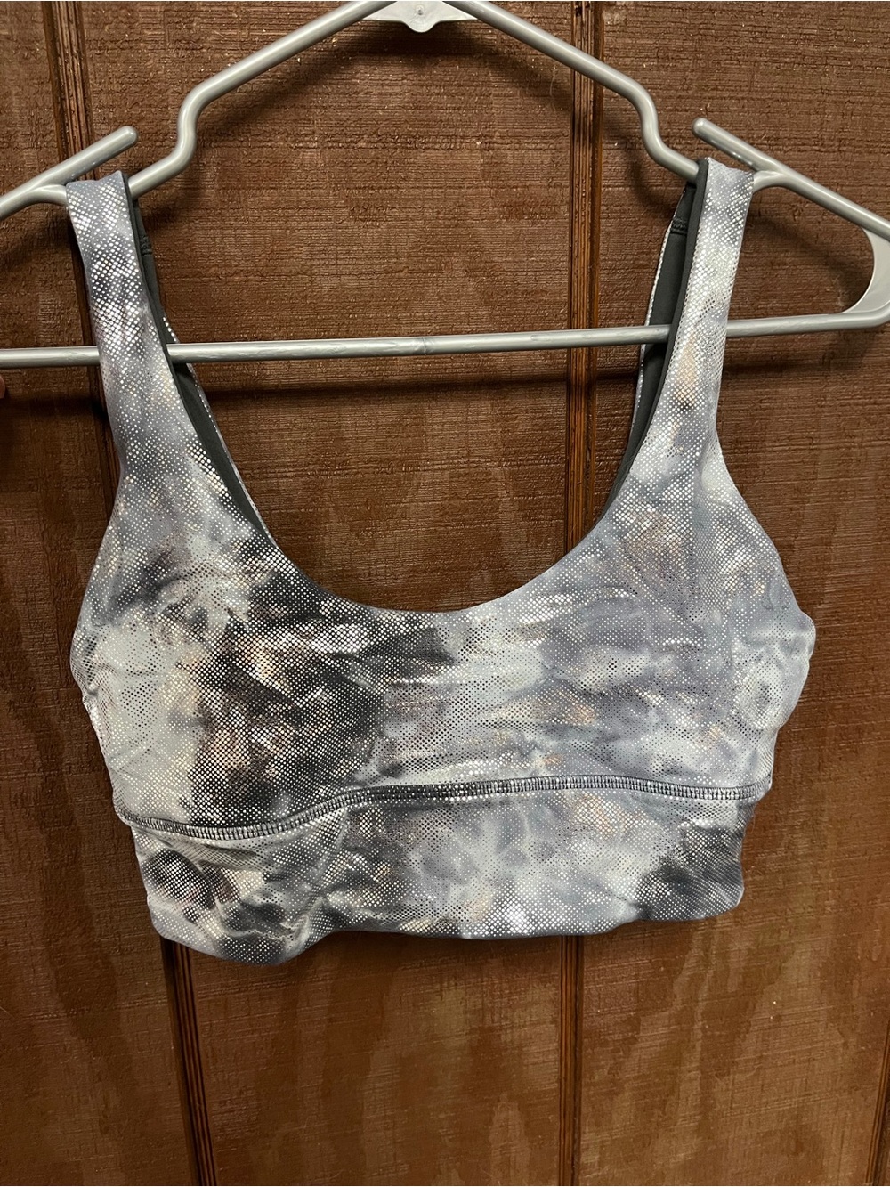 lululemon athletica Grey Tie-Dye shimmer Wunder train Sports Bra
